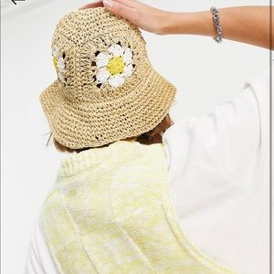 ASOS// Crotchet straw bucket hat
